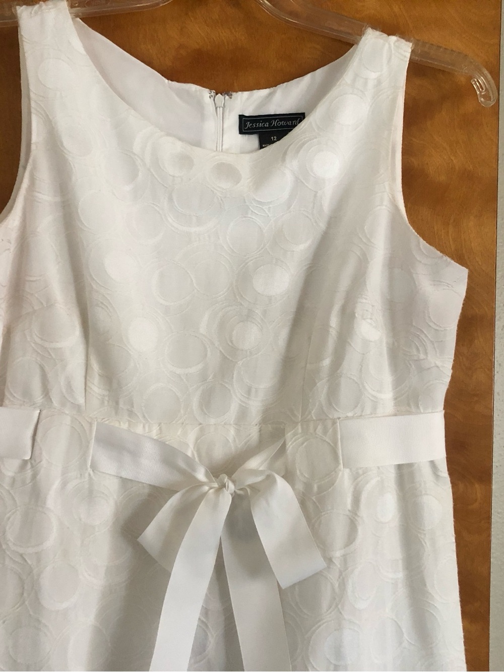 Jessica Howard White Sleeveless Tie-Waist Midi Dress - Picture 4 of 8